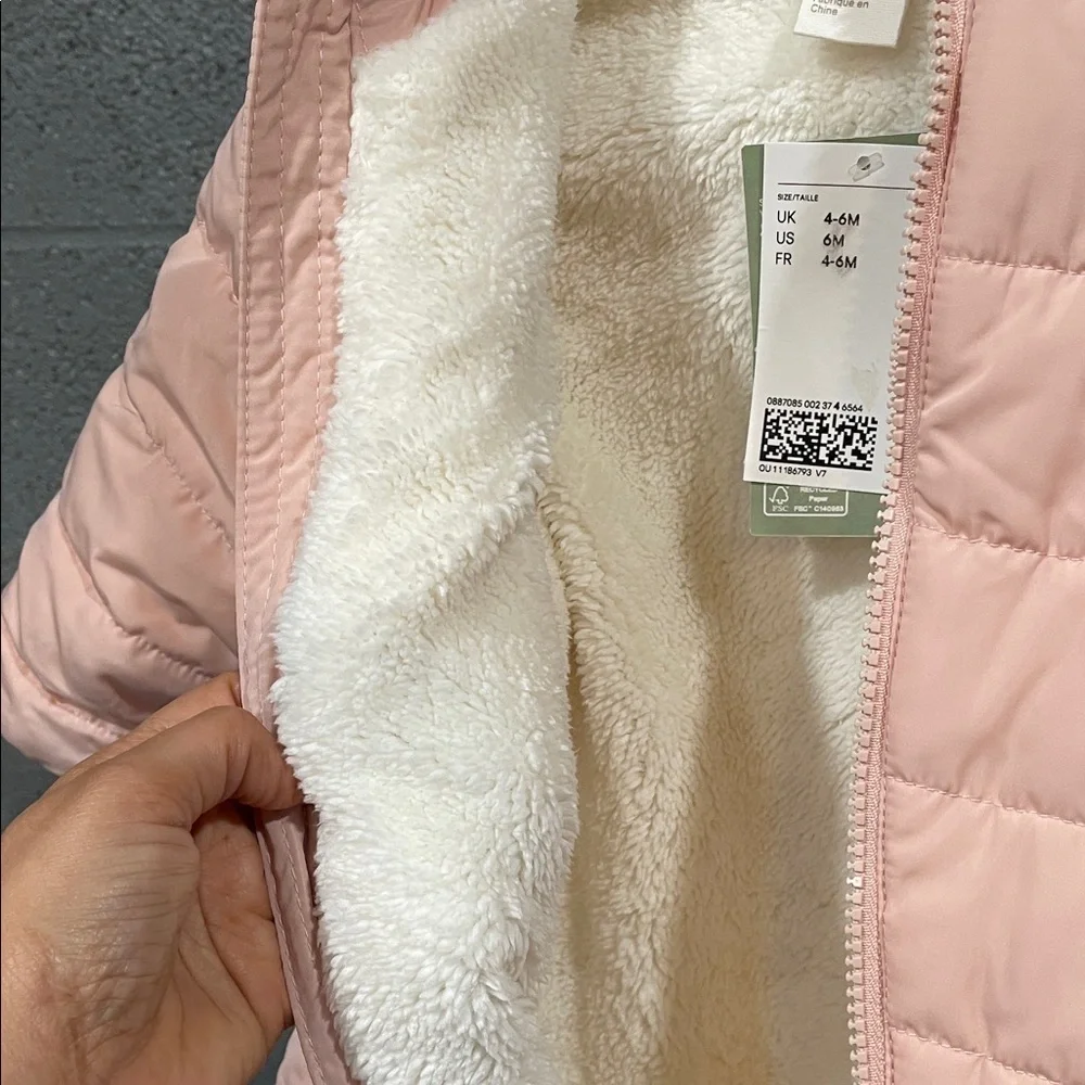 H&M Pink Quilted Kids One Piece Footie
